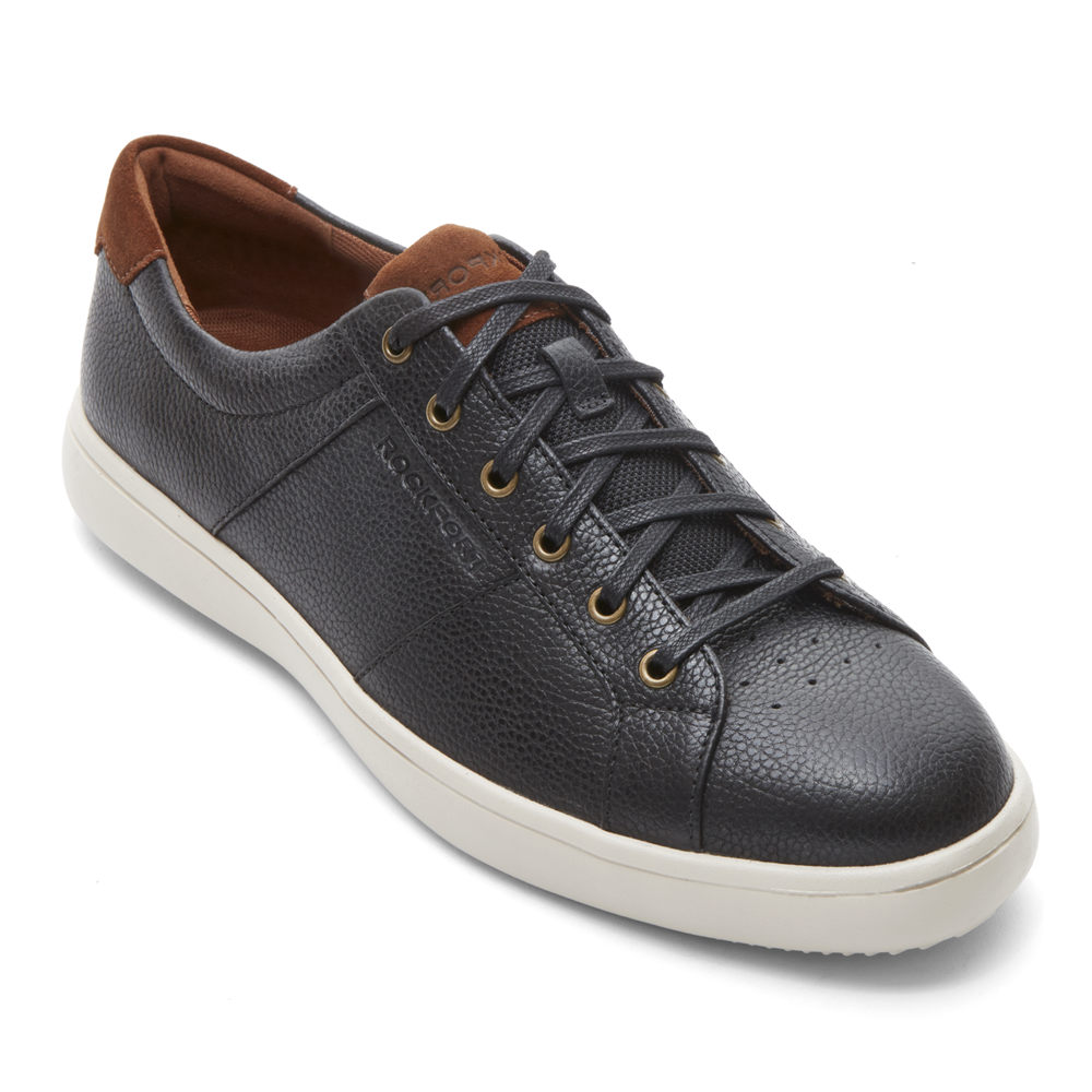 Rockport Mens Sneakers Black - Jarvis Lace-to-Toe - UK 827-XESBUV